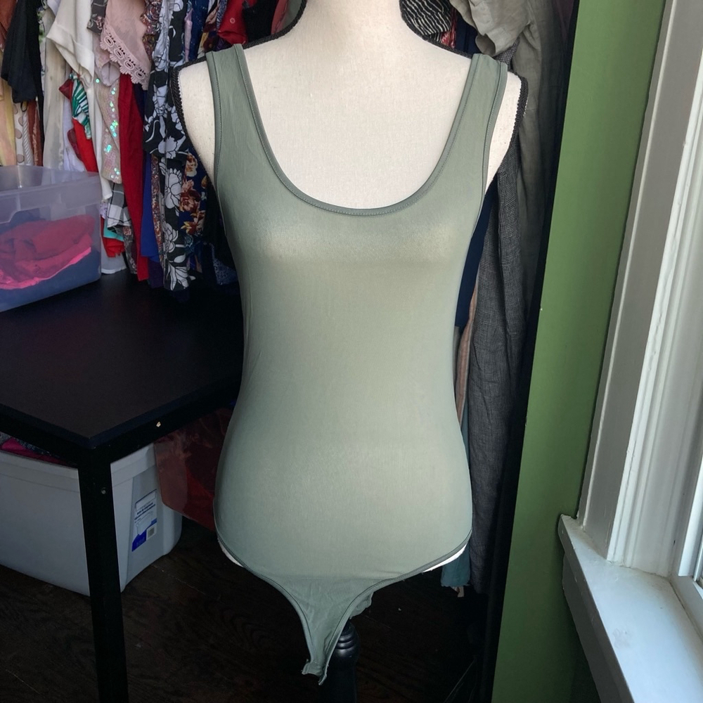 Women's Streetwear Society Bodysuit Size S Green Sleeveless